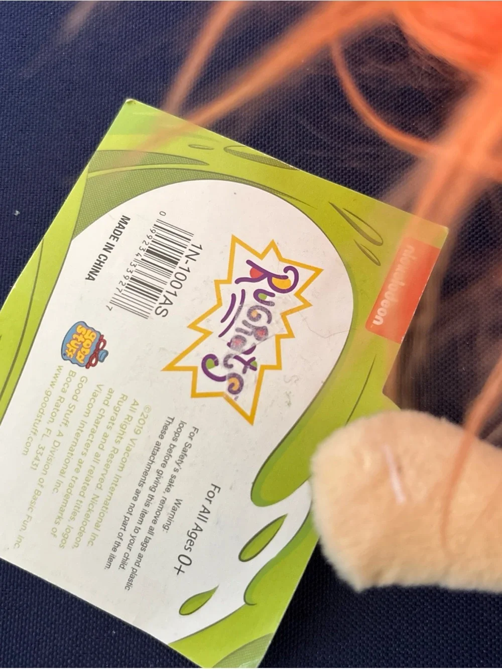 Chuckie Finster Rugrats Nickelodeon Plush Stuffed Toy w/ Tags 8” Viacom 2019